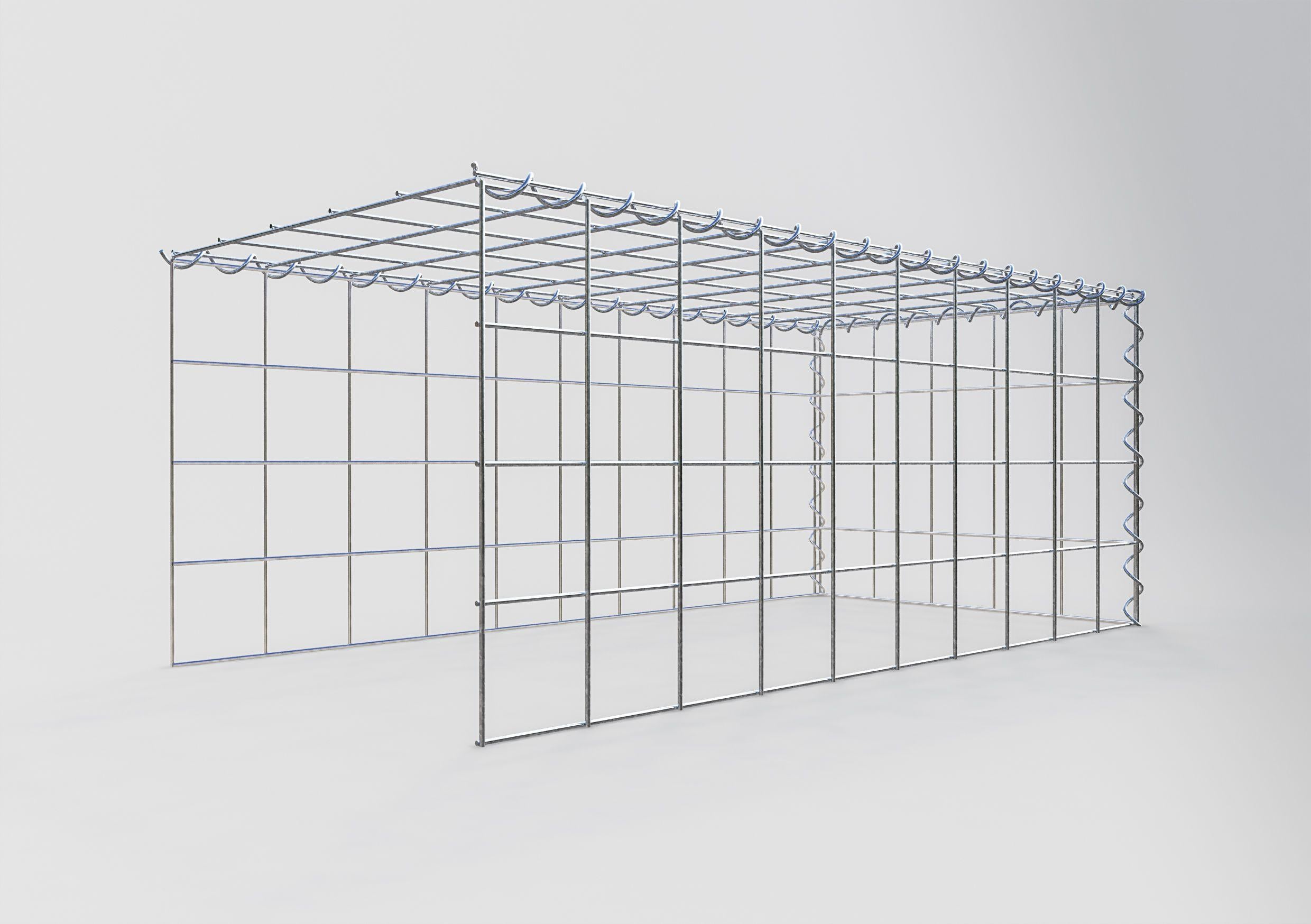 Extra gabion typ 4 100 cm x 40 cm x 50 cm (L x H x D), maskstorlek 10 cm x 10 cm, spiral