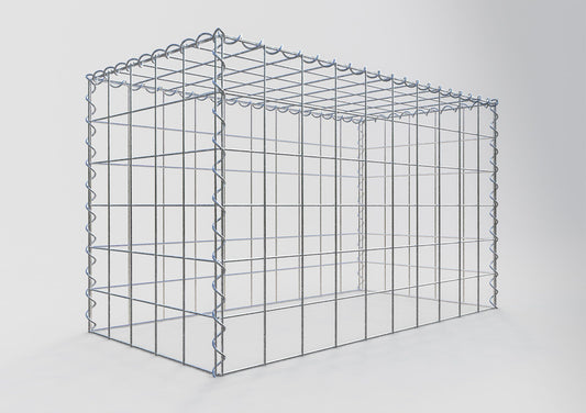 Gabbione aggiuntivo tipo 3 100 cm x 60 cm x 50 cm (L x H x P), maglia 10 cm x 10 cm, spirale