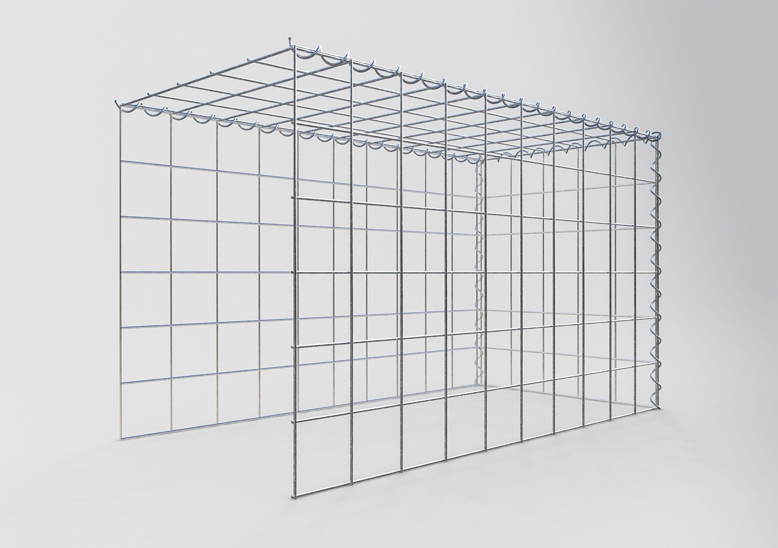 Gabion rapporté type 4 100 cm x 60 cm x 50 cm (L x H x P), mailles 10 cm x 10 cm, spirale