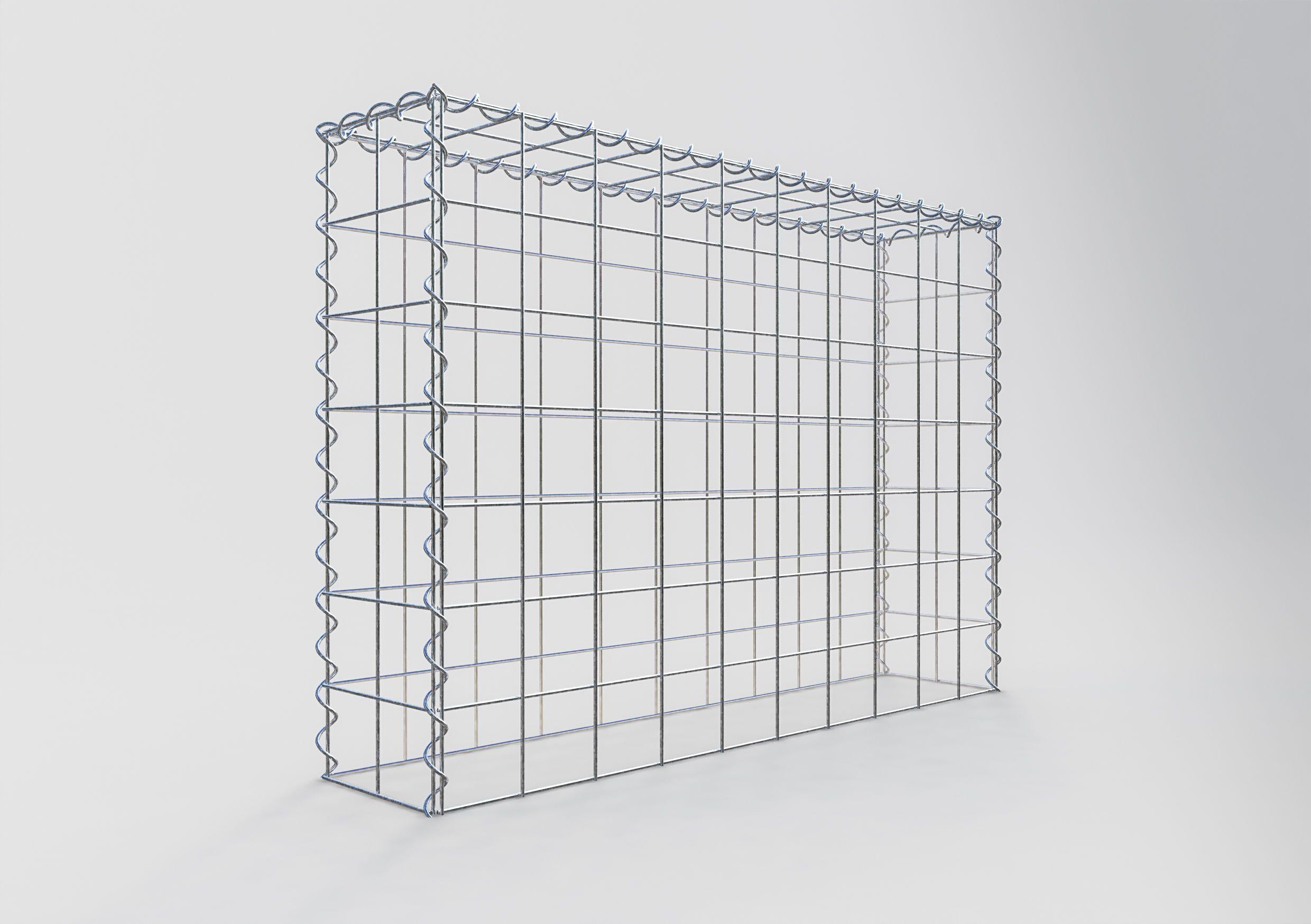 Extra gabion typ 3 100 cm x 70 cm x 20 cm (L x H x D), maskstorlek 10 cm x 10 cm, spiral