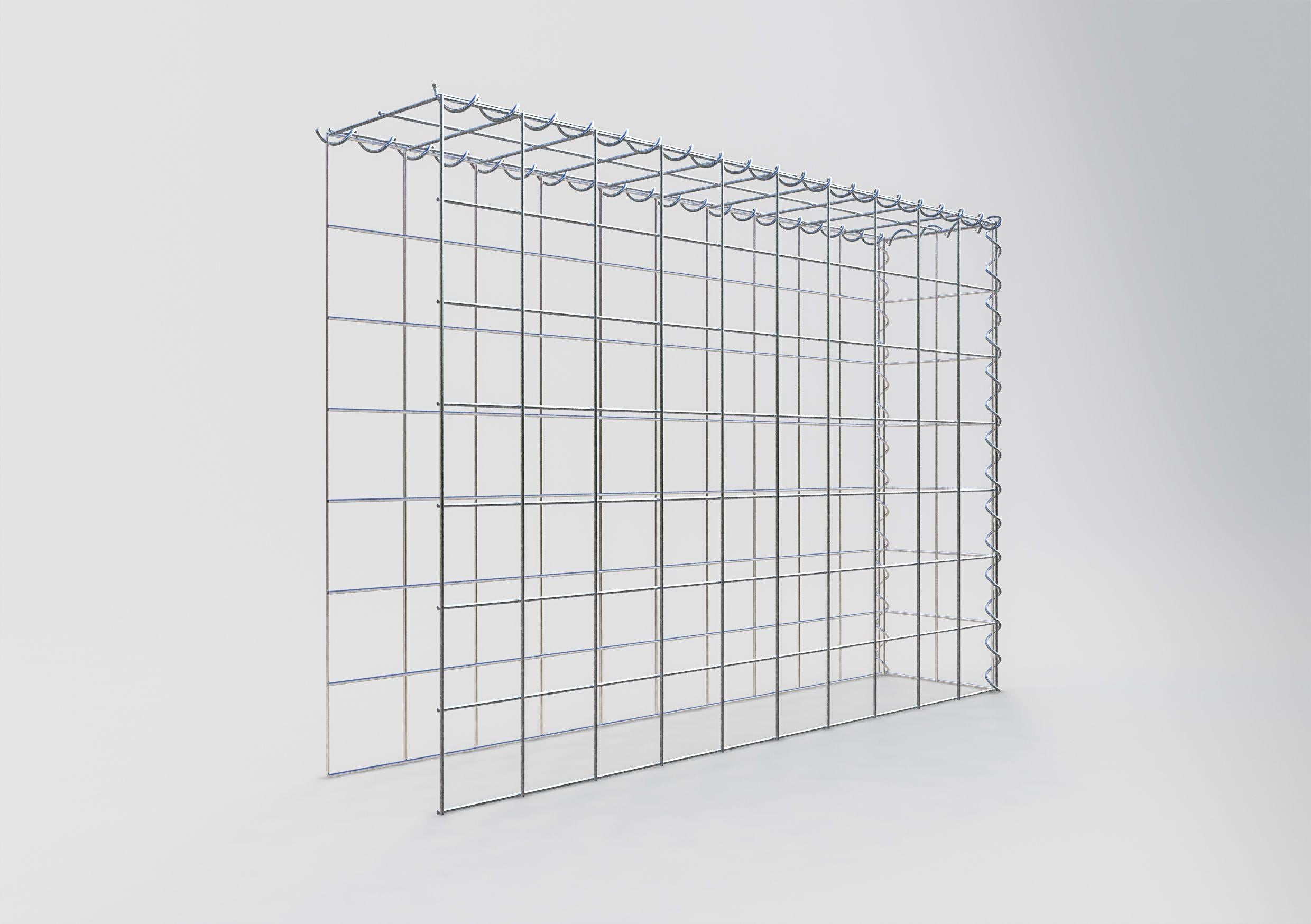 Gabião Tipo 4 100 cm x 70 cm x 20 cm (C x A x P), malhagem 10 cm x 10 cm, espiral