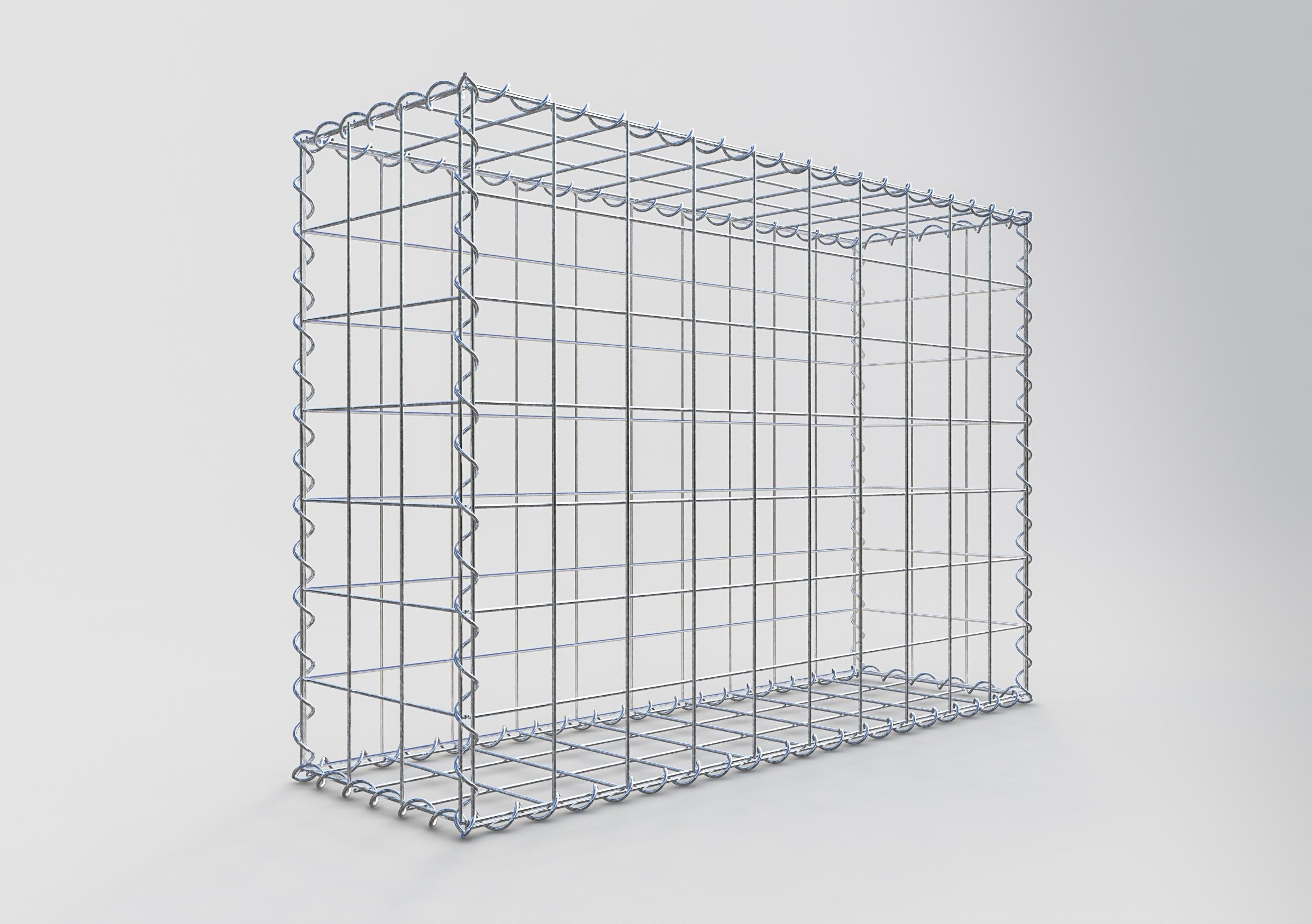 Gabião 100 cm x 70 cm x 30 cm (C x A x P), malhagem 10 cm x 10 cm, espiral