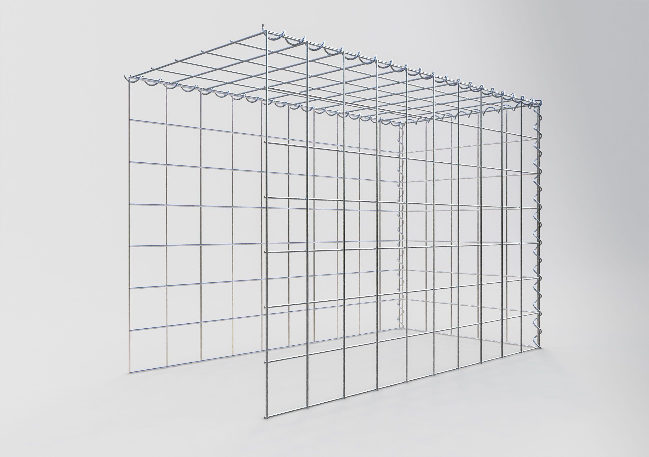 Gabião tipo 4 100 cm x 70 cm x 50 cm (C x A x P), malhagem 10 cm x 10 cm, espiral