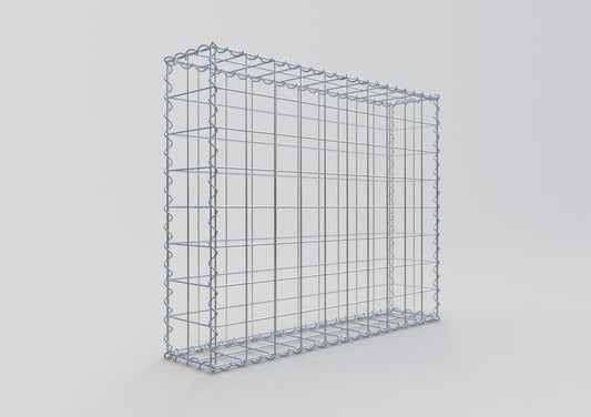 Gabbione 100 cm x 80 cm x 20 cm (L x H x P), maglia 10 cm x 10 cm, spirale