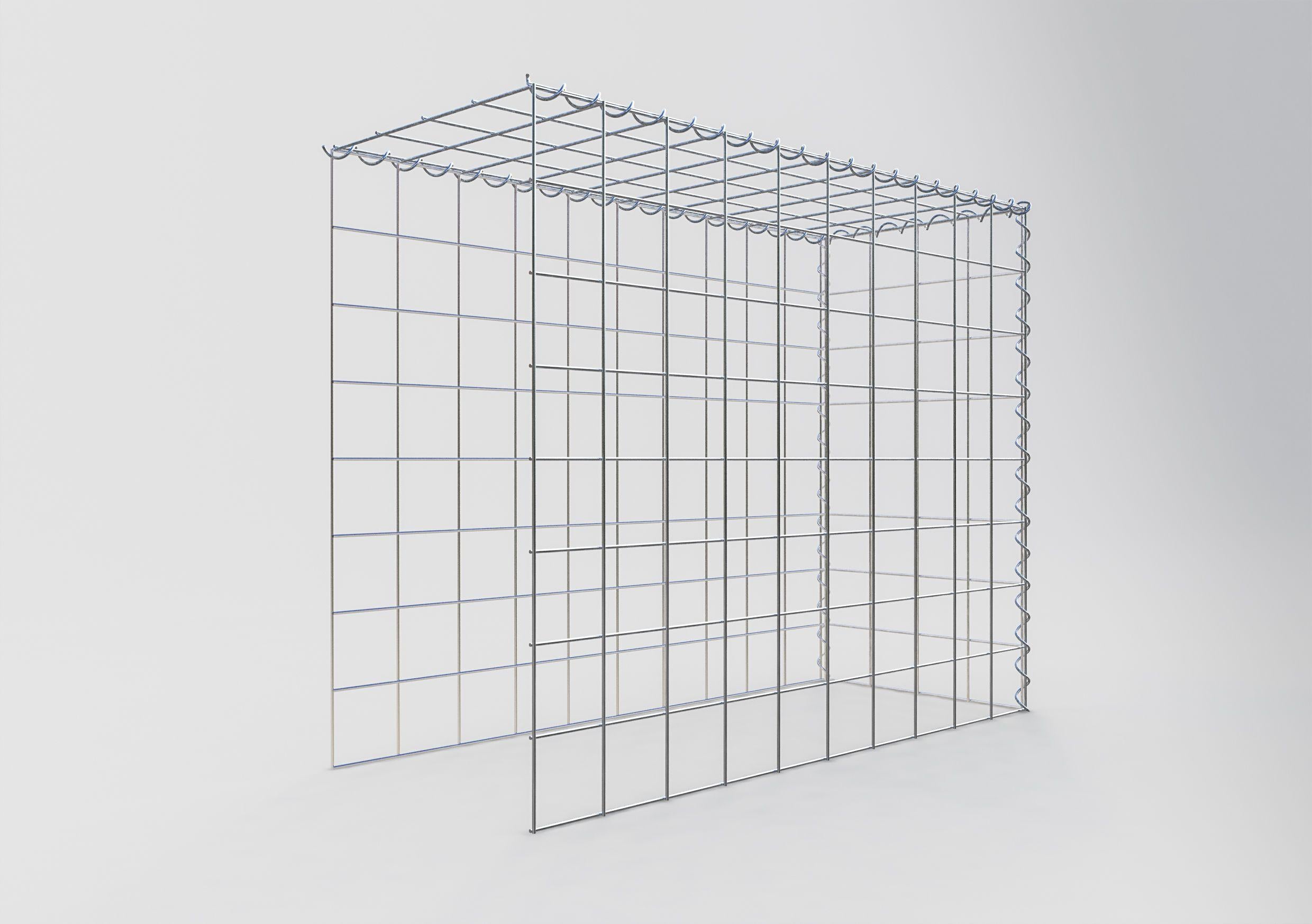 Gabion rapporté type 4 100 cm x 80 cm x 40 cm (L x H x P), mailles 10 cm x 10 cm, spirale