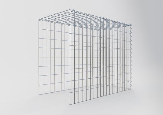 Gabbione aggiuntivo tipo 4 100 cm x 80 cm x 50 cm (L x H x P), maglia 5 cm x 10 cm, spirale