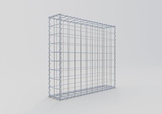 Gabbione 100 cm x 90 cm x 20 cm (L x H x P), maglia 10 cm x 10 cm, spirale