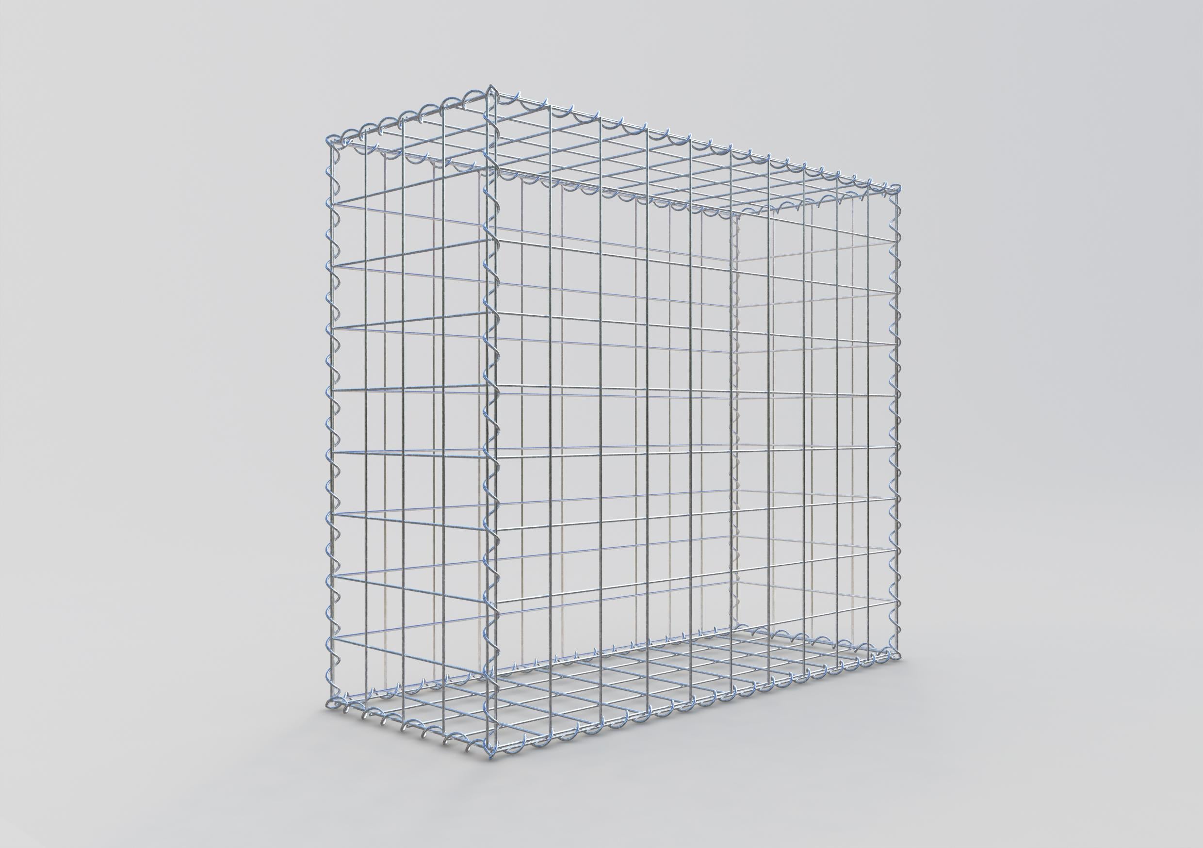 Gabião 100 cm x 90 cm x 40 cm (C x A x P), malhagem 10 cm x 10 cm, espiral