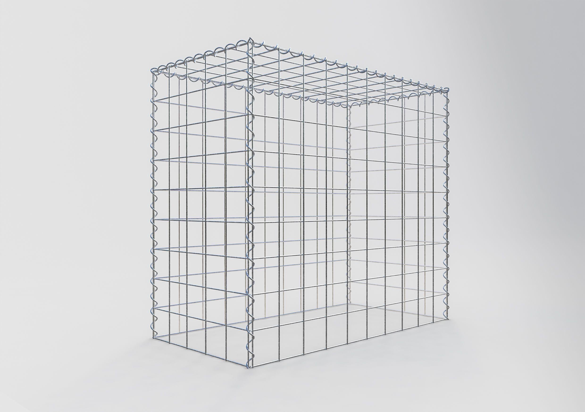 Gabion rapporté type 3 100 cm x 90 cm x 50 cm (L x H x P), mailles 10 cm x 10 cm, spirale