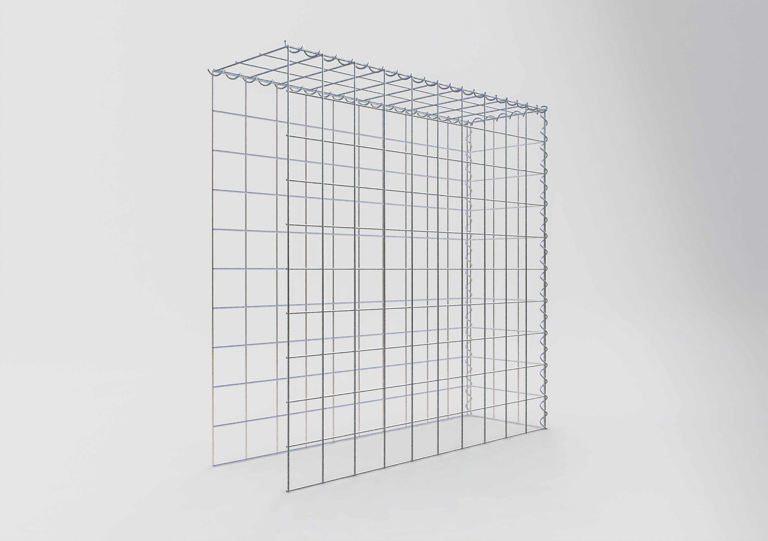 Gabion rapporté type 4 100 cm x 100 cm x 30 cm (L x H x P), mailles 10 cm x 10 cm, spirale