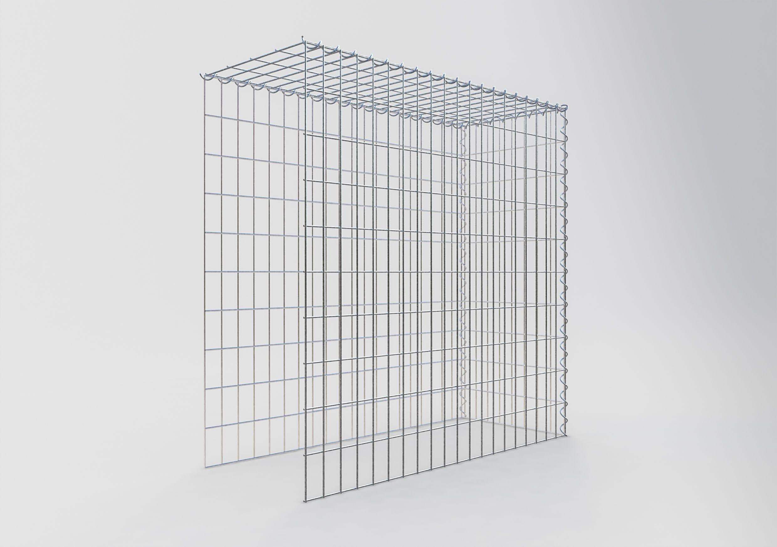 Gabion rapporté type 4 100 cm x 100 cm x 40 cm (L x H x P), mailles 5 cm x 10 cm, spirale