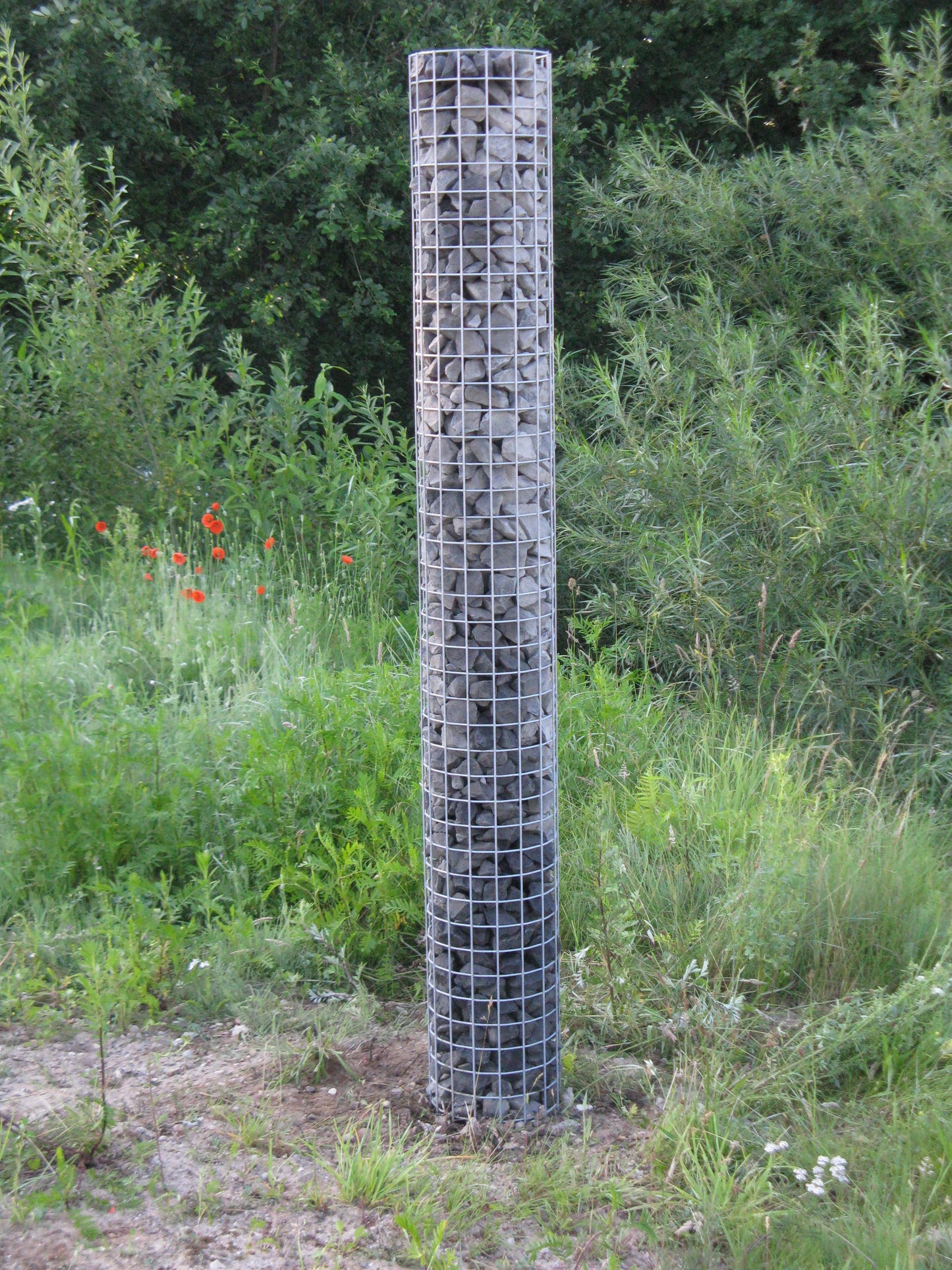 Coluna de gabião diâmetro 37 cm MW 5 x 5 cm redondo