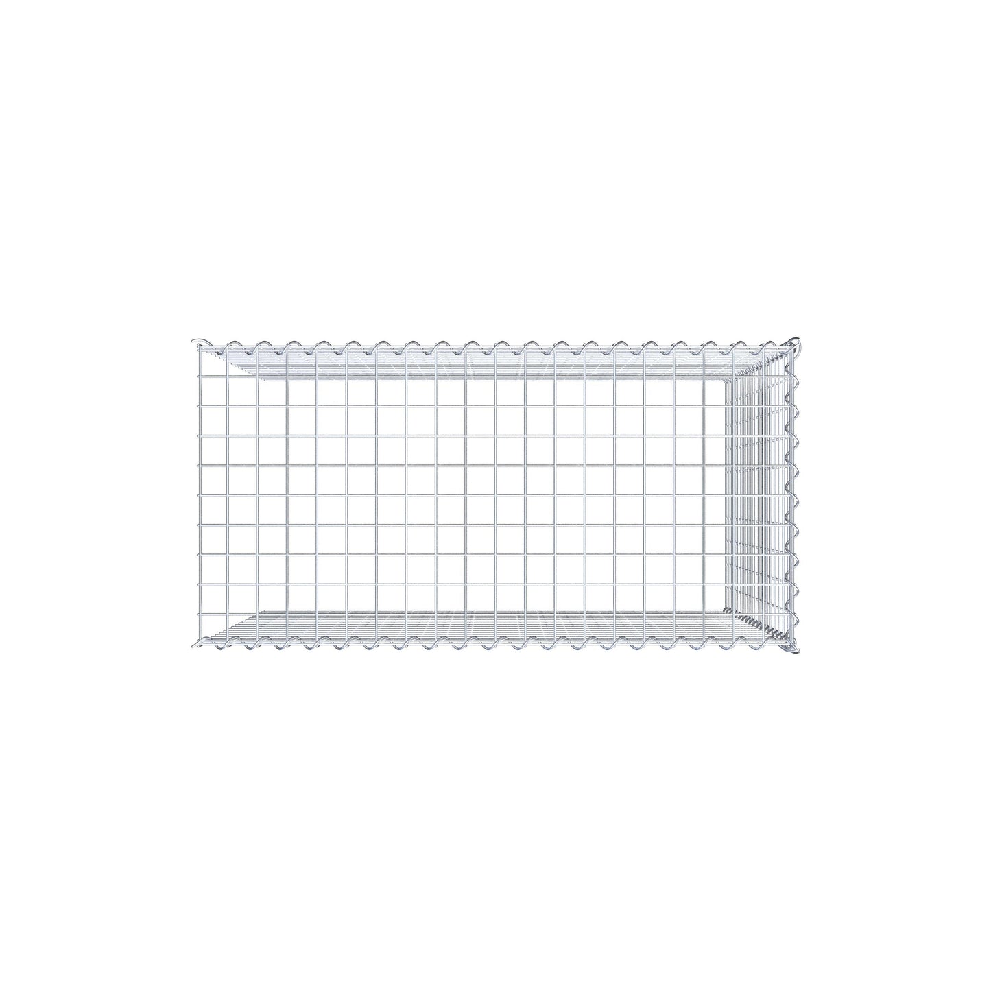 Add-on schanskorf type 4 100 cm x 90 cm x 50 cm (L x H x D), maaswijdte 5 cm x 5 cm, spiraalvormig