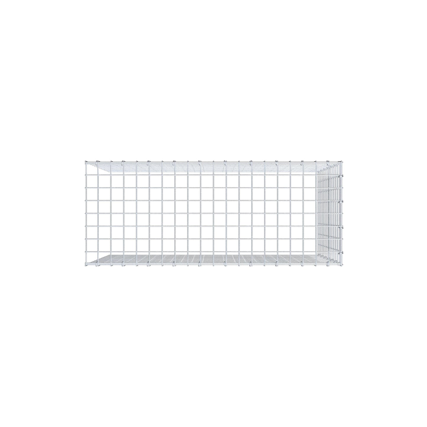 Type 4 oplegkorf 100 cm x 70 cm x 40 cm (L x H x D), maaswijdte 5 cm x 5 cm, C-ring