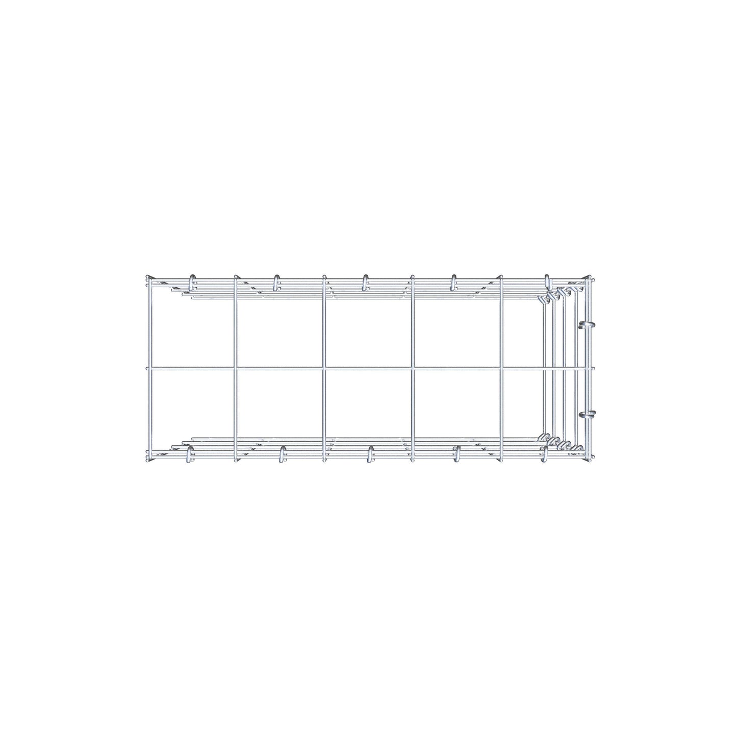Toegevoegde pool type 4 50 cm x 40 cm x 20 cm (L x H x D), maaswijdte 10 cm x 10 cm, C-ring