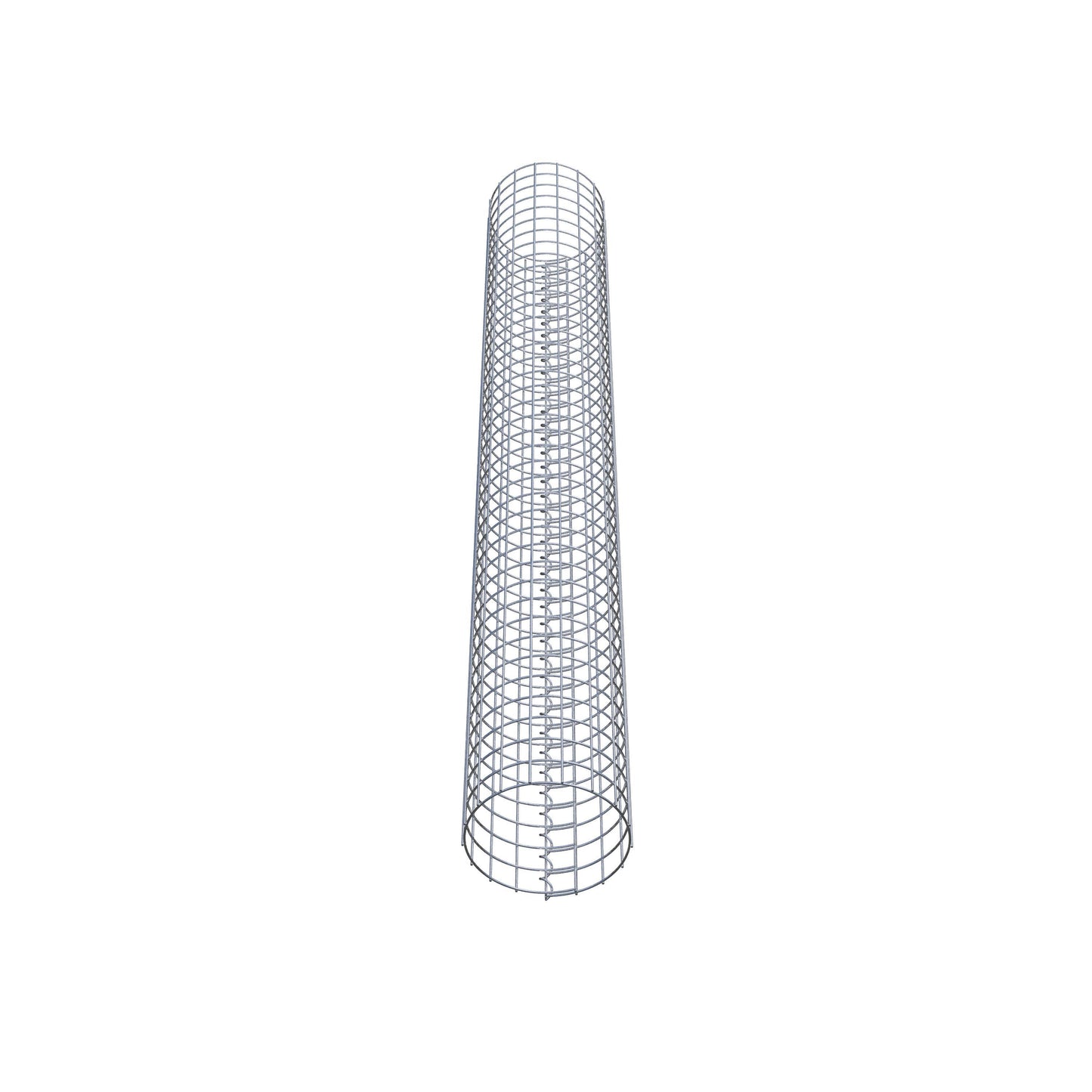 Columna de gaviones, redonda, galvanizada en caliente, 27 cm de diámetro, 200 cm de altura, MW 5 cm x 5 cm