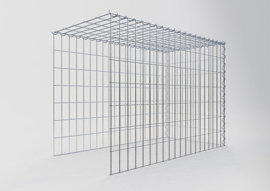 Opvokset gabion type 4 100 cm x 70 cm x 50 cm (L x H x D), maskestørrelse 5 cm x 10 cm, spiral