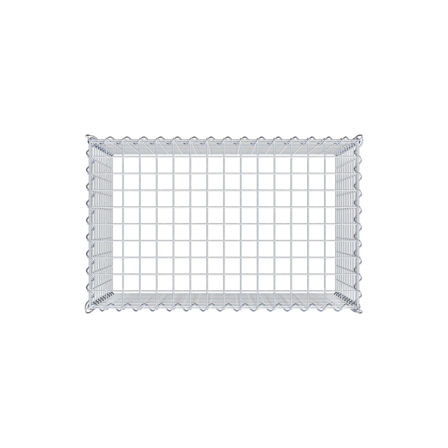 Aangegroeide schanskorf type 3 80 cm x 50 cm x 50 cm (L x H x D), maaswijdte 5 cm x 5 cm, spiraal