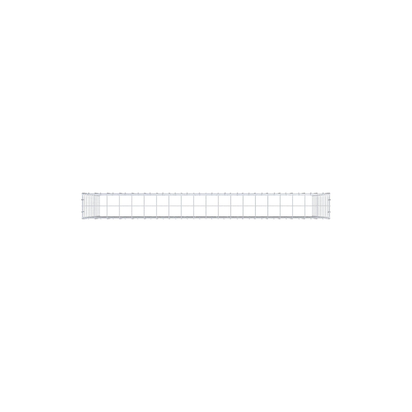 Monteret gabion type 3 200 cm x 100 cm x 20 cm (L x H x D), maskestørrelse 10 cm x 10 cm, C-ring