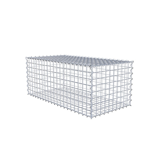 Schanskorf 100 cm x 40 cm x 50 cm (L x H x D), maaswijdte 5 cm x 5 cm, spiraalvormig