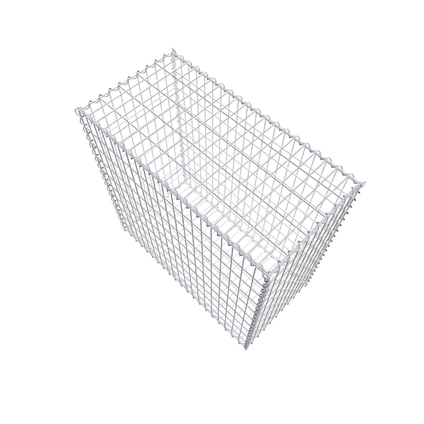 Schanskorf 100 cm x 100 cm x 50 cm (L x H x D), maaswijdte 5 cm x 10 cm, spiraalvormig