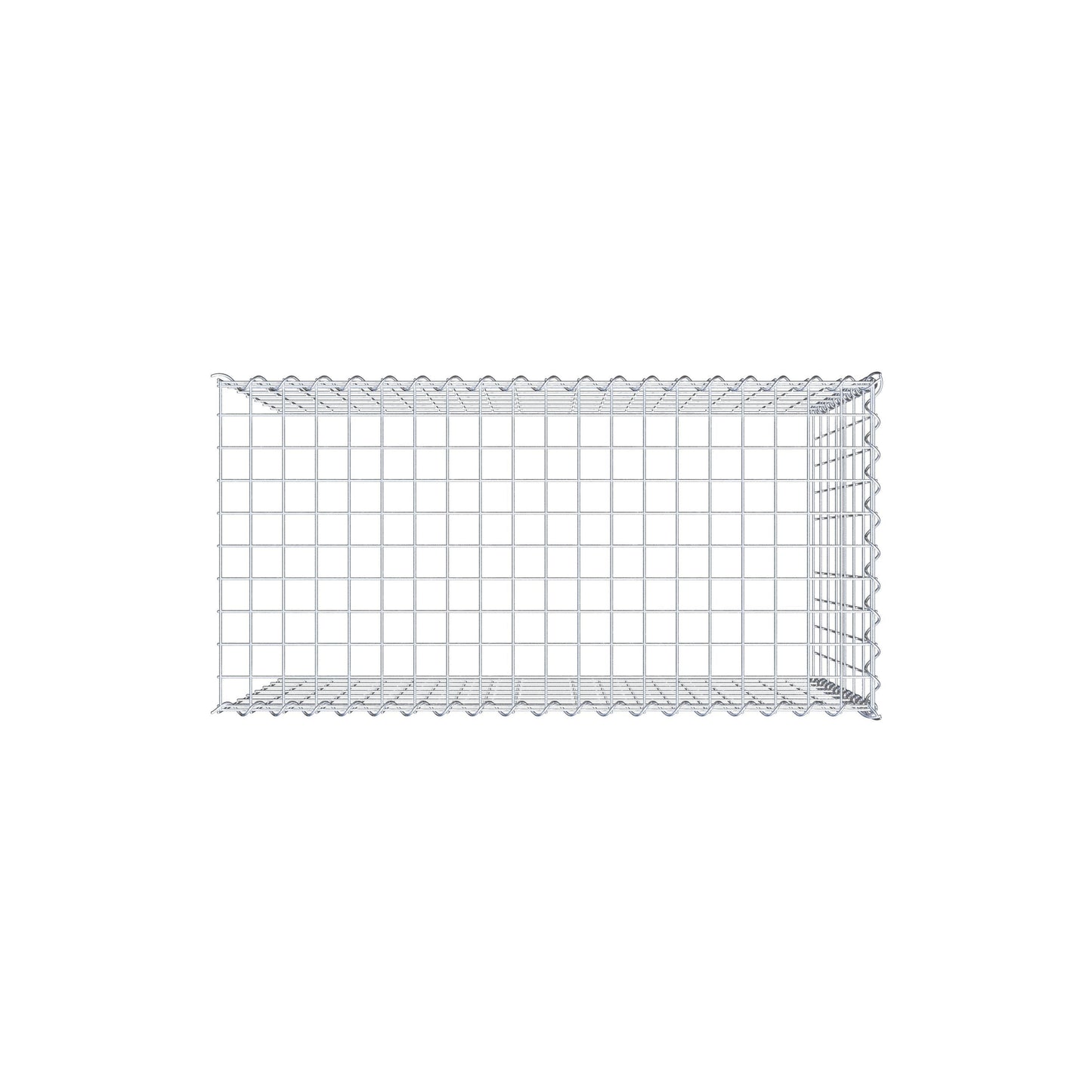 Gabbione aggiuntivo tipo 4 100 cm x 70 cm x 50 cm (L x H x P), maglia 5 cm x 10 cm, spirale
