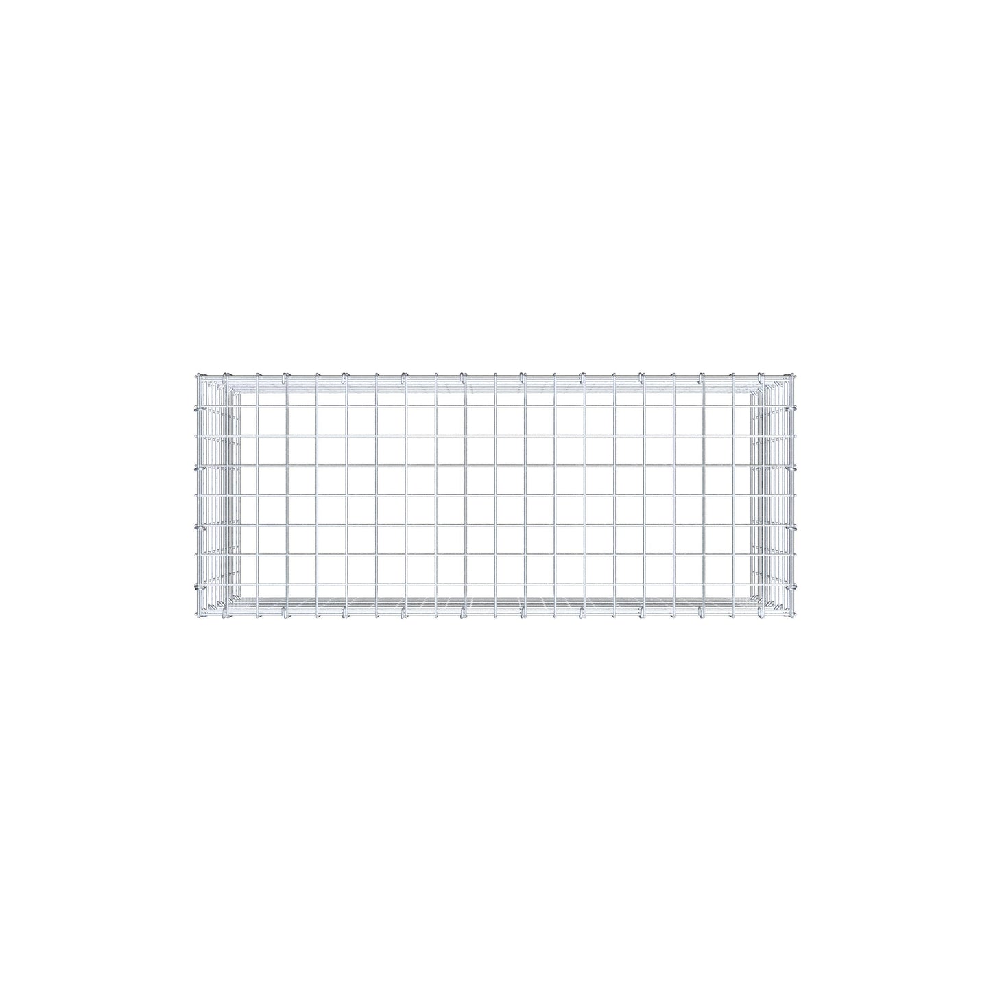 Monteret gabion type 3 100 cm x 50 cm x 40 cm (L x H x D), maskestørrelse 5 cm x 5 cm, C-ring