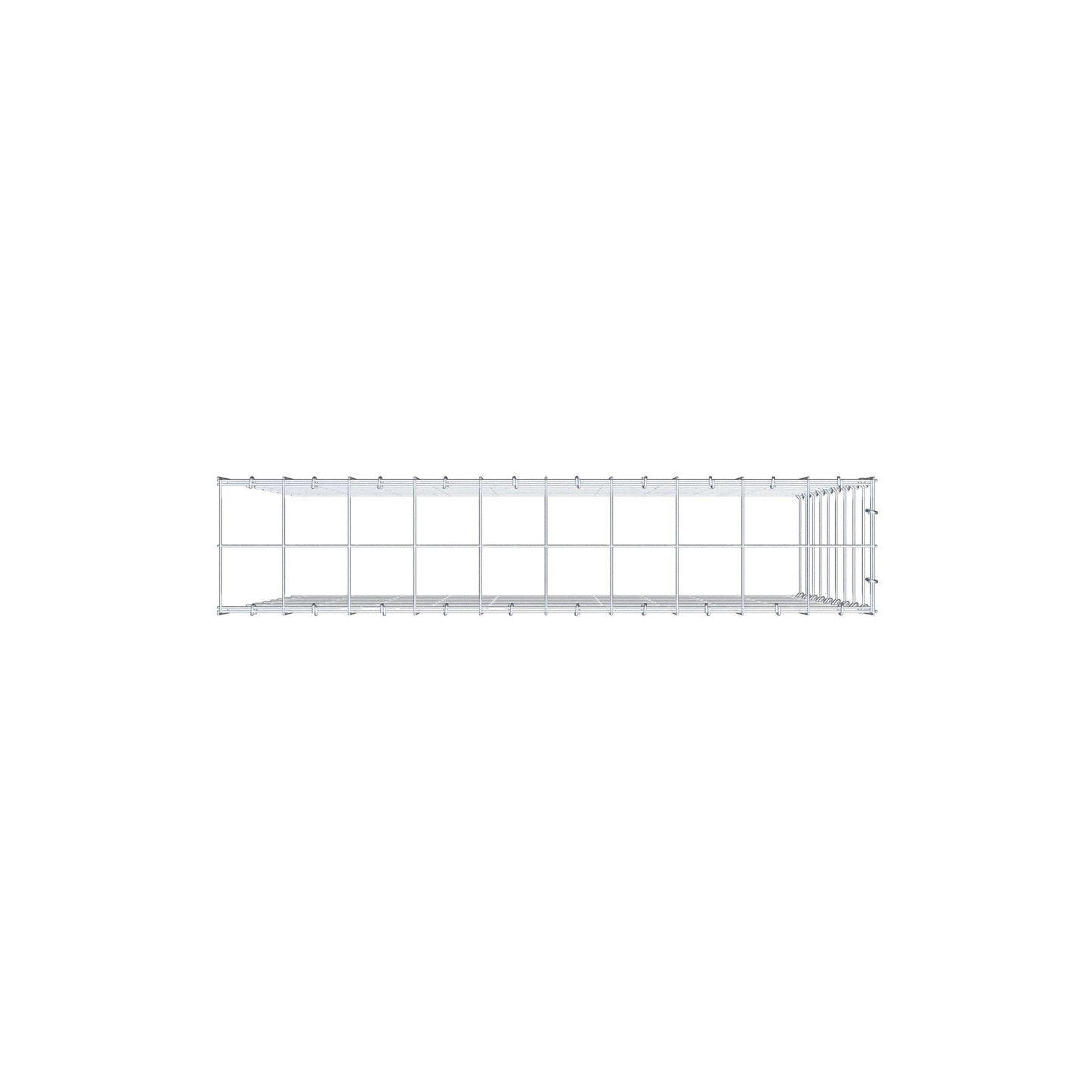 Mounted gabion type 4 100 cm x 90 cm x 20 cm (L x H x D), mesh size 10 cm x 10 cm, C-ring