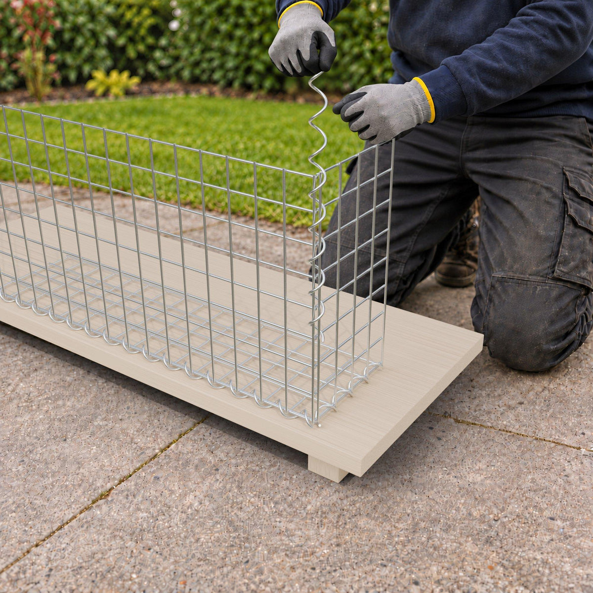 Gabion 80 cm x 40 cm x 20 cm (L x H x P), mailles 5 cm x 5 cm, spirale