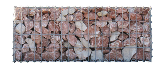 Set of 2 gabions 100 cm x 40 cm x 30 cm (L x H x D), mesh size 5 x 10 cm, spiral