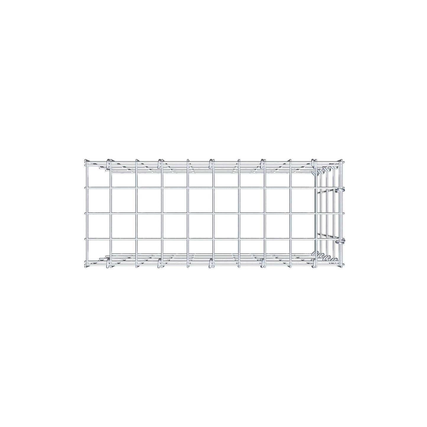 Anbaugabione Typ 4 50 cm x 40 cm x 20 cm (L x H x T), Maschenweite 5 cm x 10 cm, C-Ring