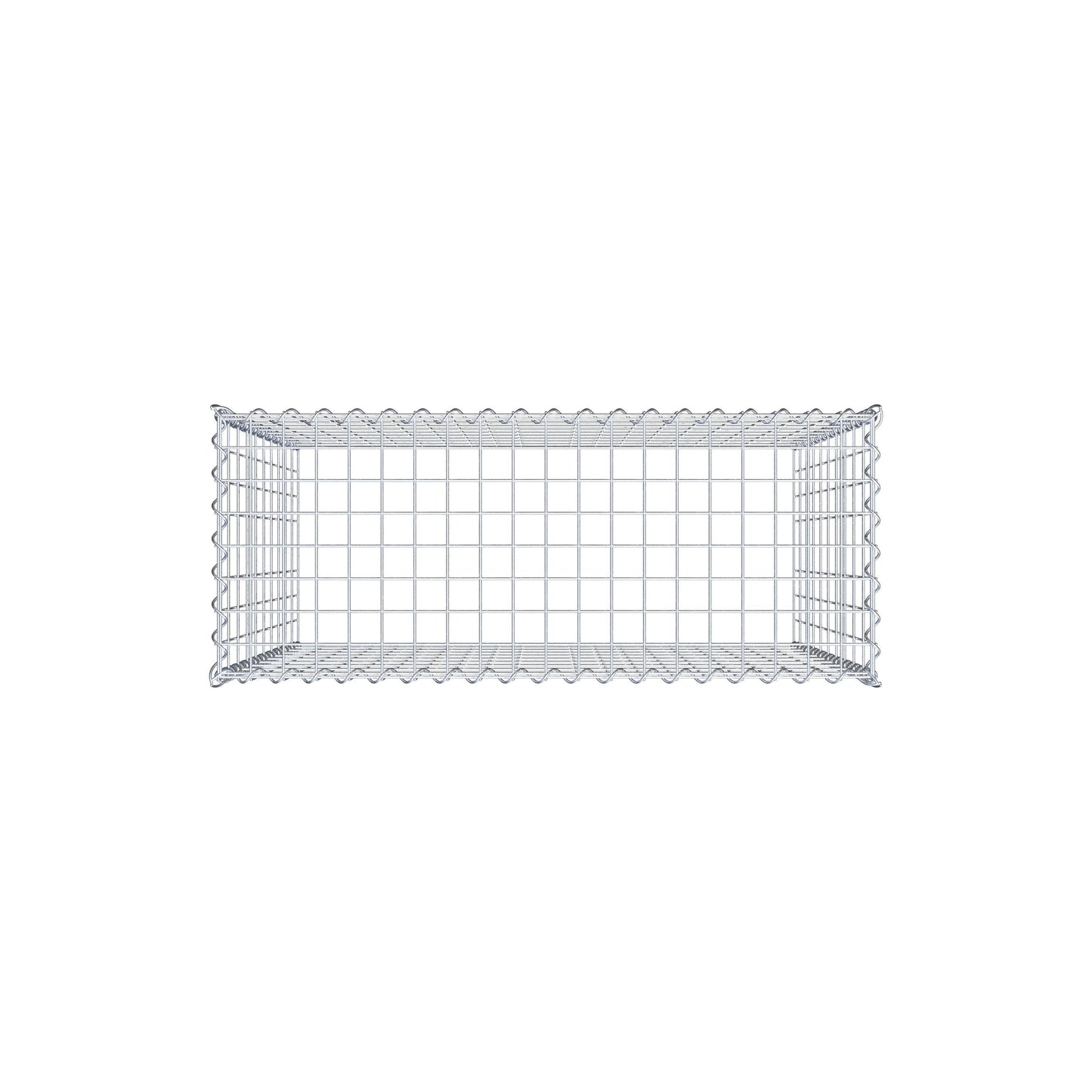 Opvokset gabion type 3 100 cm x 100 cm x 40 cm (L x H x D), maskestørrelse 5 cm x 10 cm, spiral