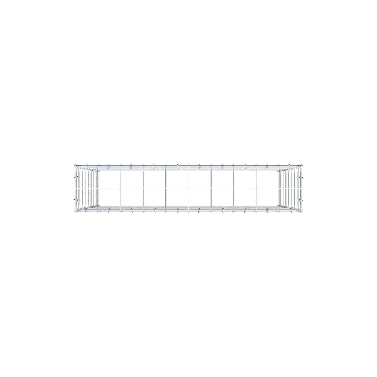 Monteret gabion type 3 100 cm x 80 cm x 20 cm (L x H x D), maskestørrelse 10 cm x 10 cm, C-ring