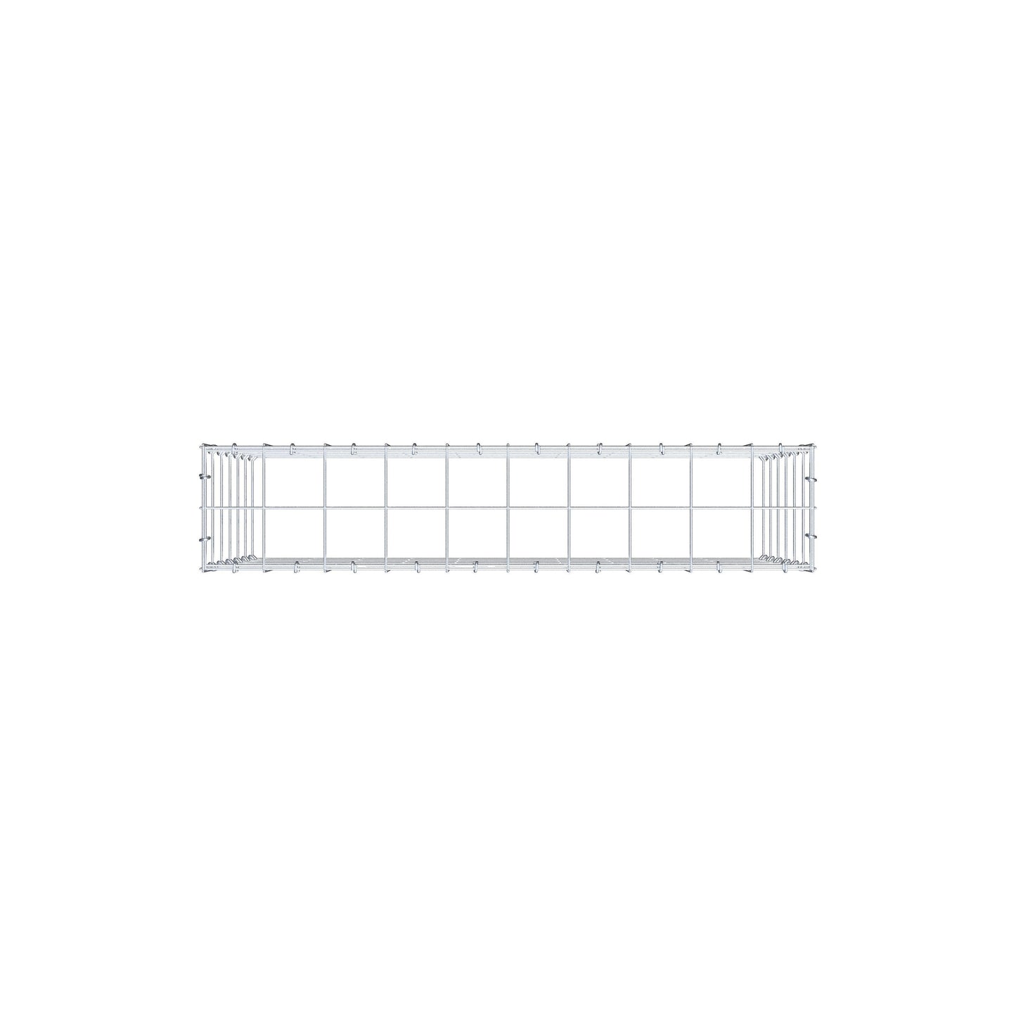 Monteret gabion type 3 100 cm x 60 cm x 20 cm (L x H x D), maskestørrelse 10 cm x 10 cm, C-ring