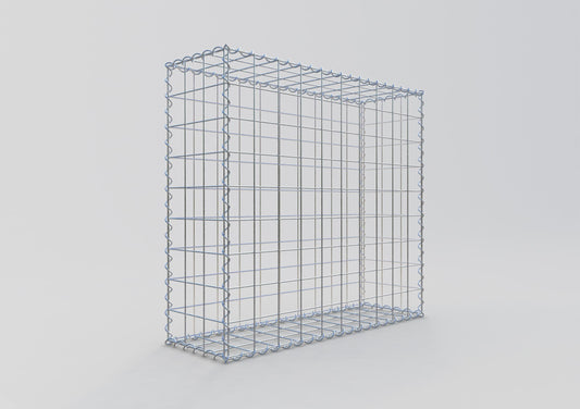 Gabion 100 cm x 90 cm x 30 cm (L x H x D), mesh size 10 cm x 10 cm, spiral