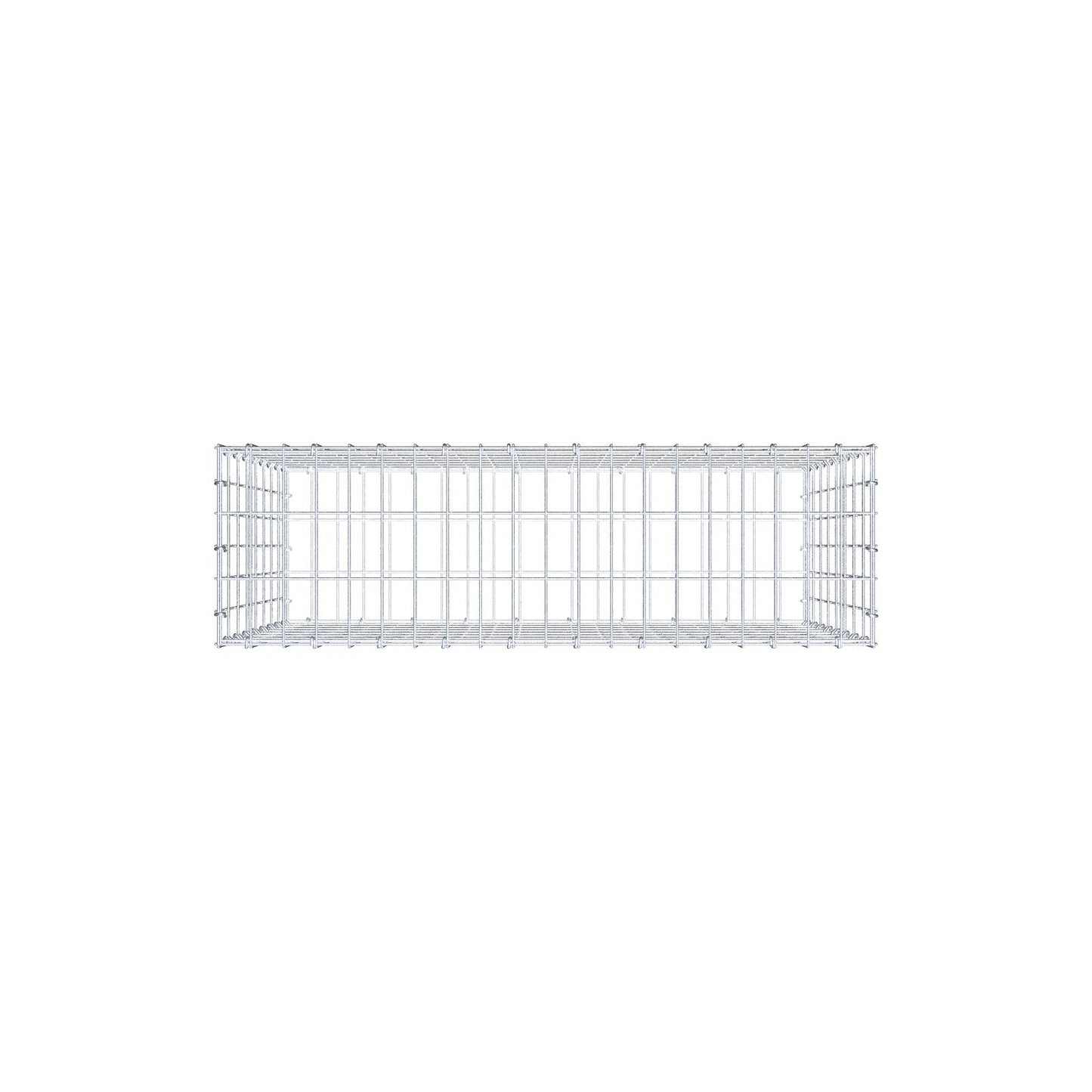 Gabion 100 cm x 80 cm x 30 cm (L x H x D), maskestørrelse 5 cm x 10 cm, C-ring