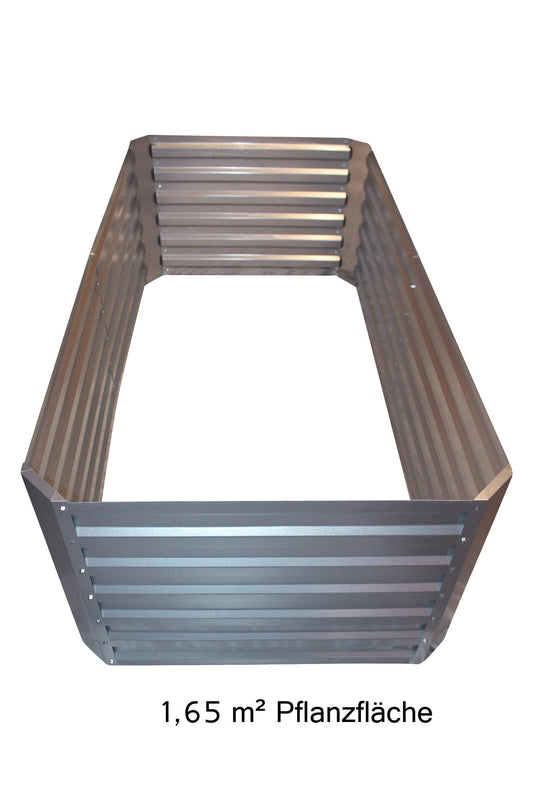 Verhoogd bed van gegalvaniseerd plaatstaal (184 x 60 x 90 cm)