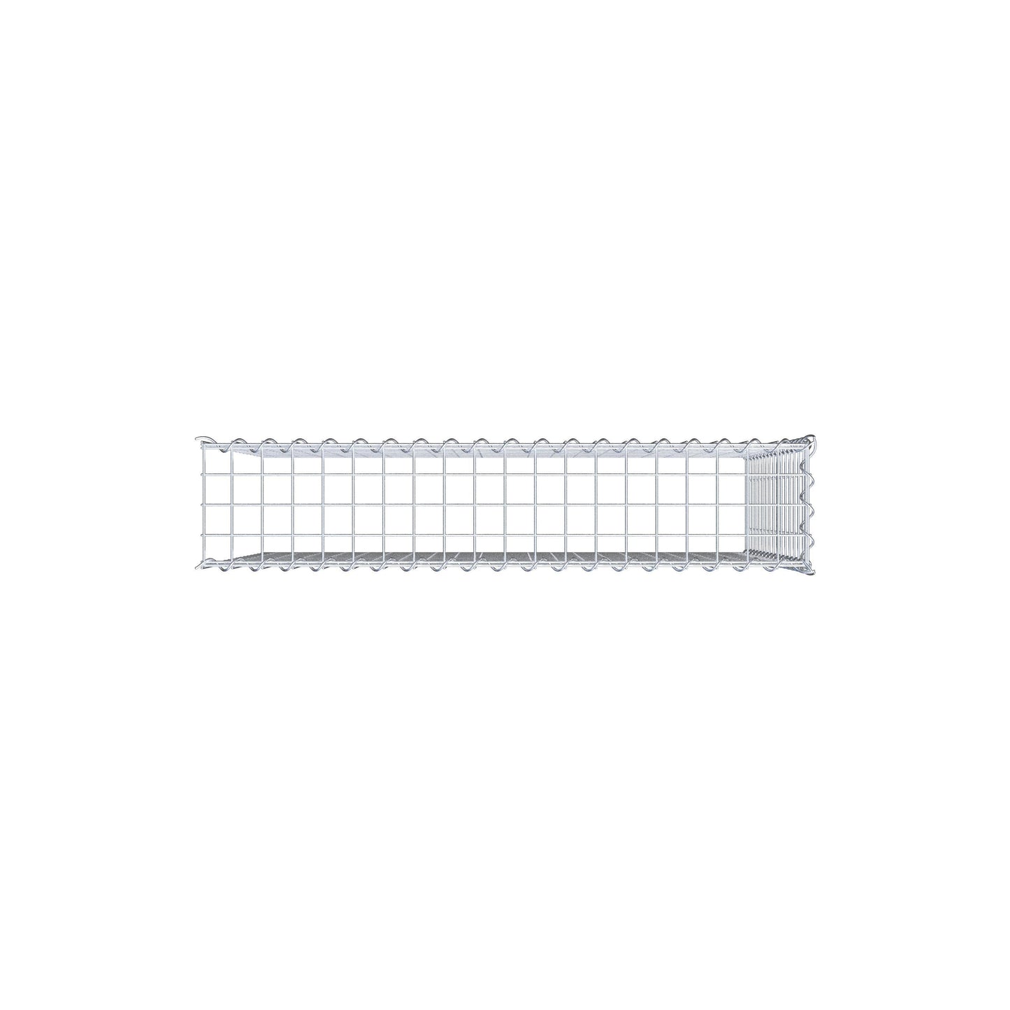 Add-on schanskorf type 4 100 cm x 80 cm x 20 cm (L x H x D), maaswijdte 5 cm x 5 cm, spiraalvormig