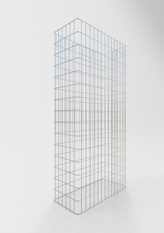 Gabion fence length 72 cm, height 180 cm, depth 32 cm, mesh size 5 x 10 cm