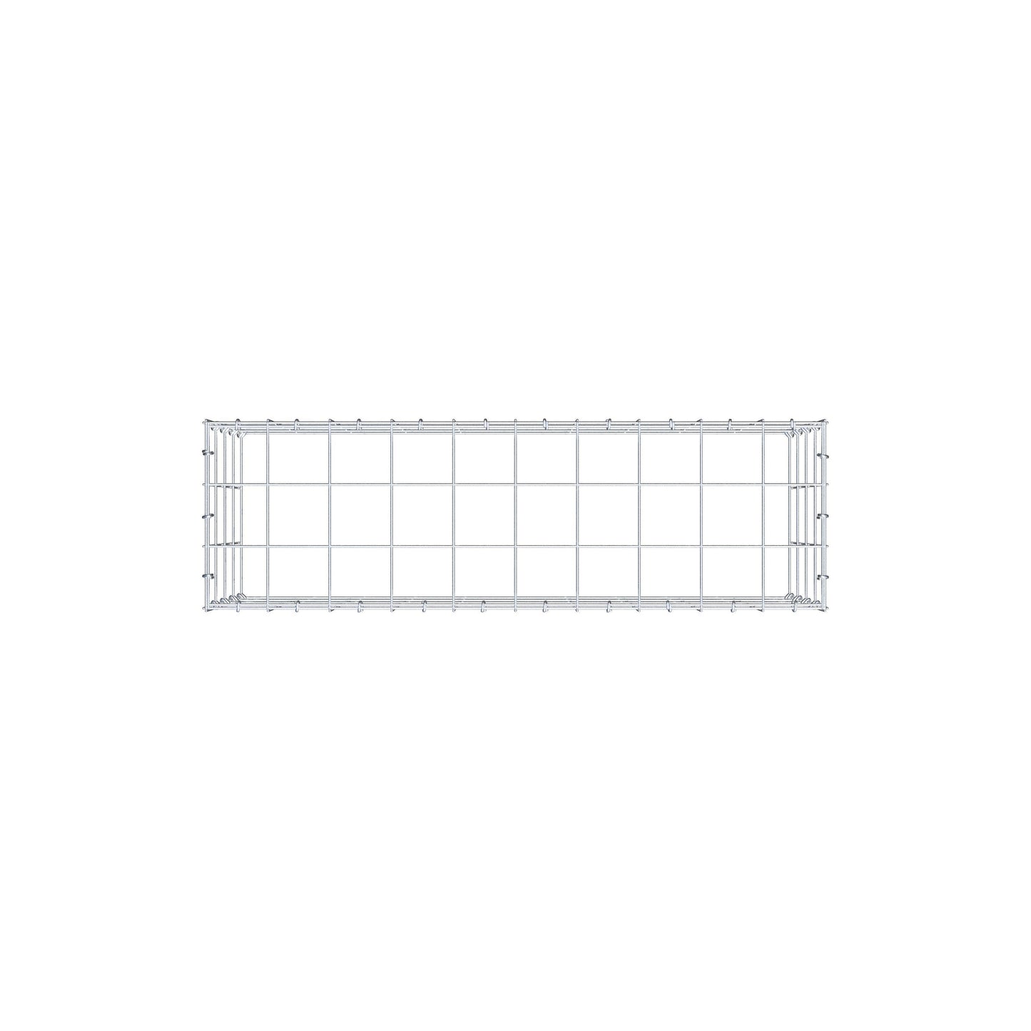 Monteret gabion type 3 100 cm x 40 cm x 30 cm (L x H x D), maskestørrelse 10 cm x 10 cm, C-ring