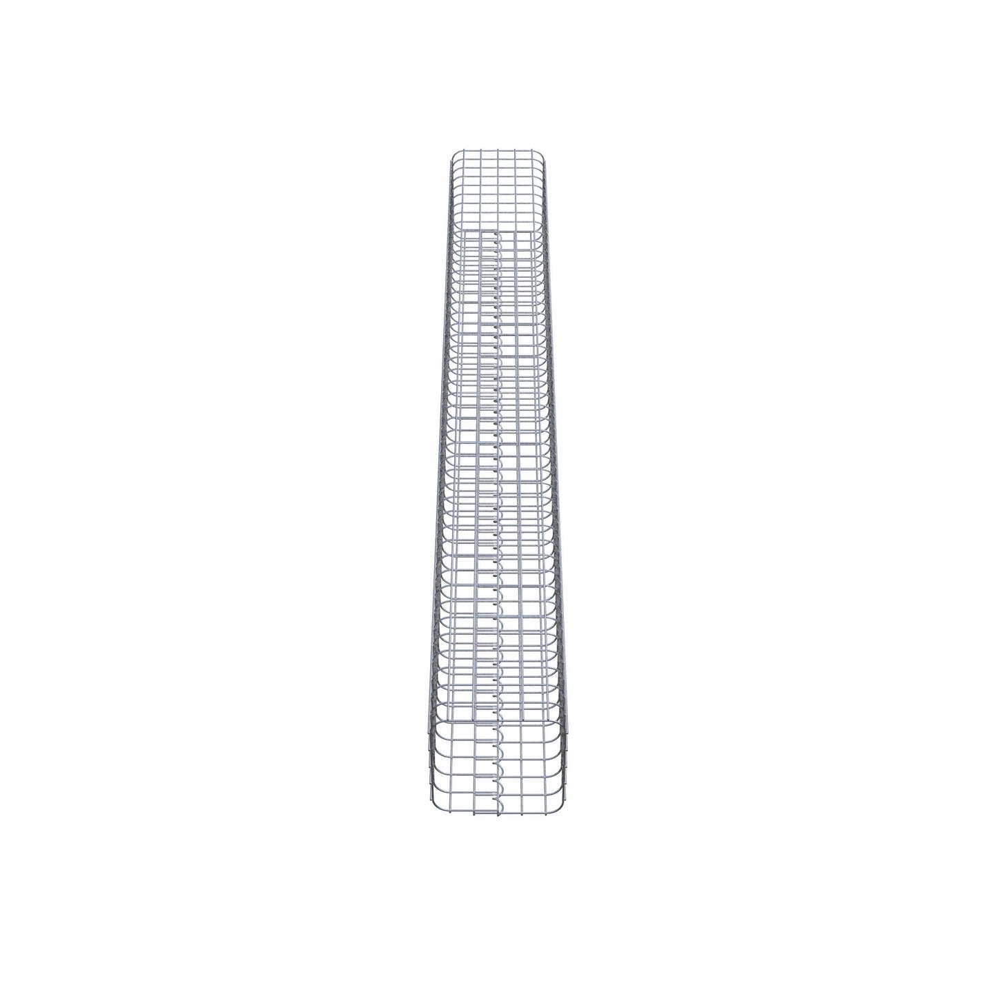 Schanskorfzuil hoekig 27 cm x 27 cm, 230 cm hoog, MW 5 cm x 5 cm