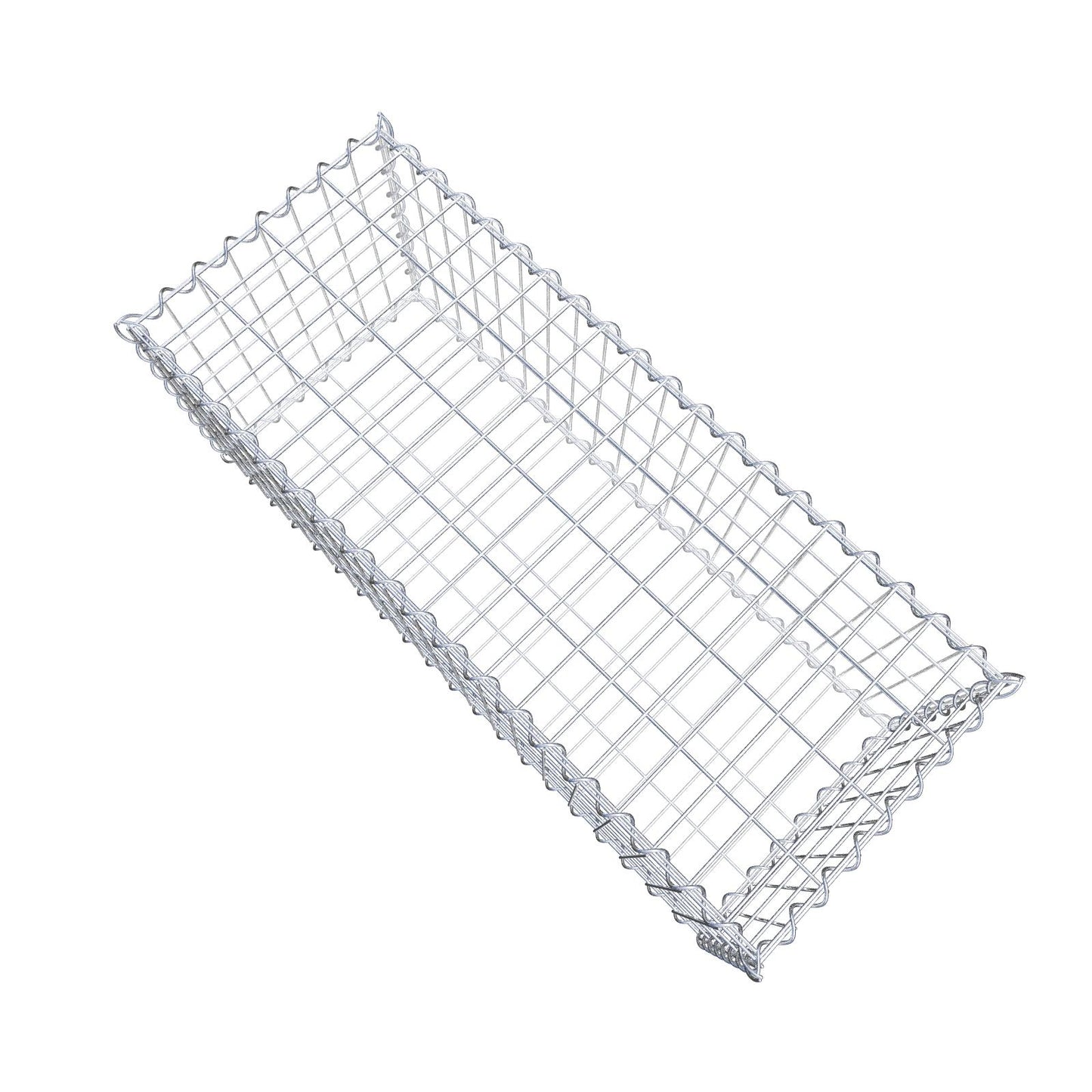 Schanskorf 100 cm x 40 cm x 40 cm (L x H x D), maaswijdte 5 cm x 10 cm, spiraalvormig