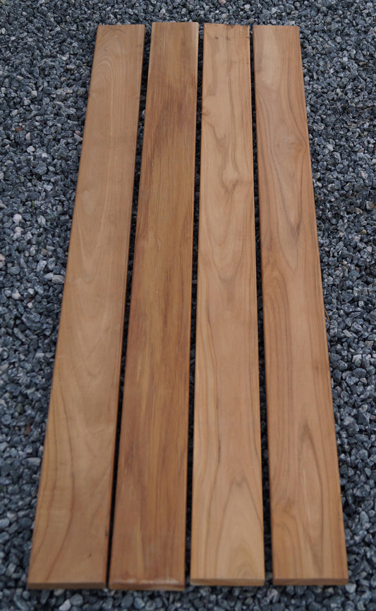 Garden bench 2 gabions TEAK MW 5 x 5 cm