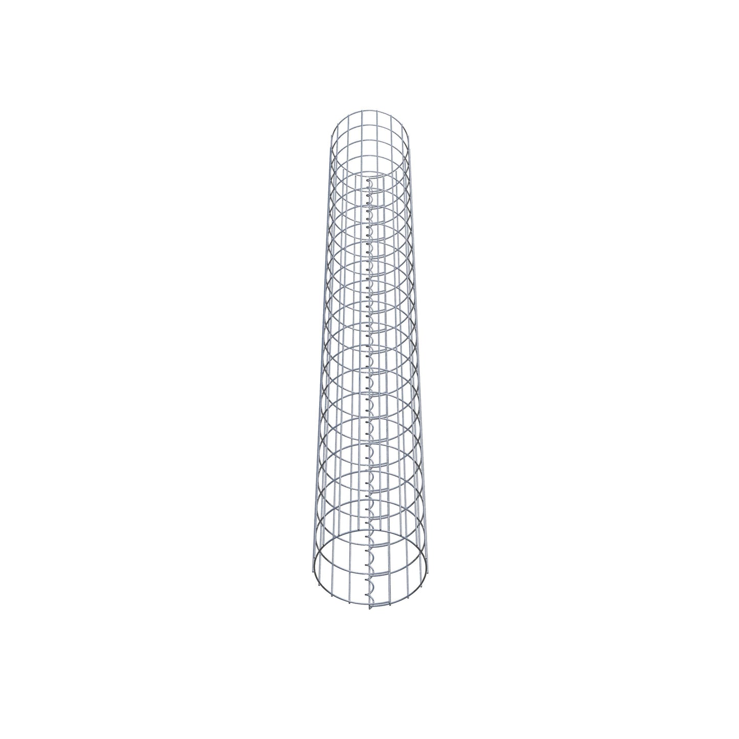 Colonna di gabbioni, rotonda, zincata a caldo, diametro 27 cm, altezza 200 cm, MW 5 cm x 10 cm