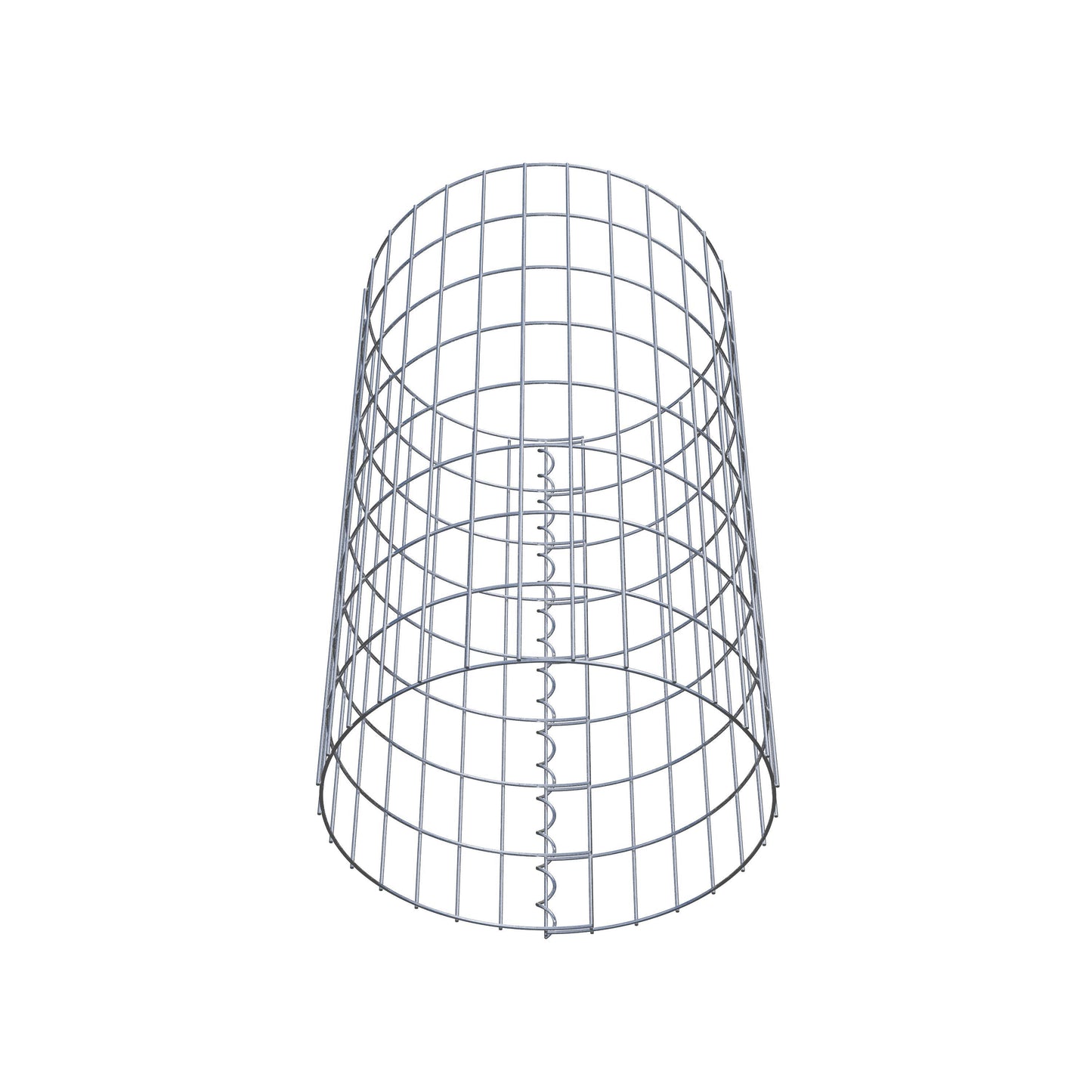 Schanskorfzuil rond 47 cm diameter, 80 cm hoogte, maaswijdte 5 cm x 10 cm