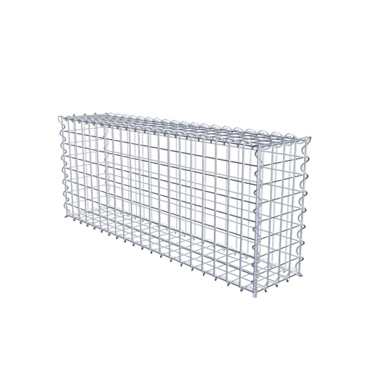 Set of 2 gabions 100 cm x 40 cm x 20 cm (L x H x D), mesh size 5 x 5 cm, spiral