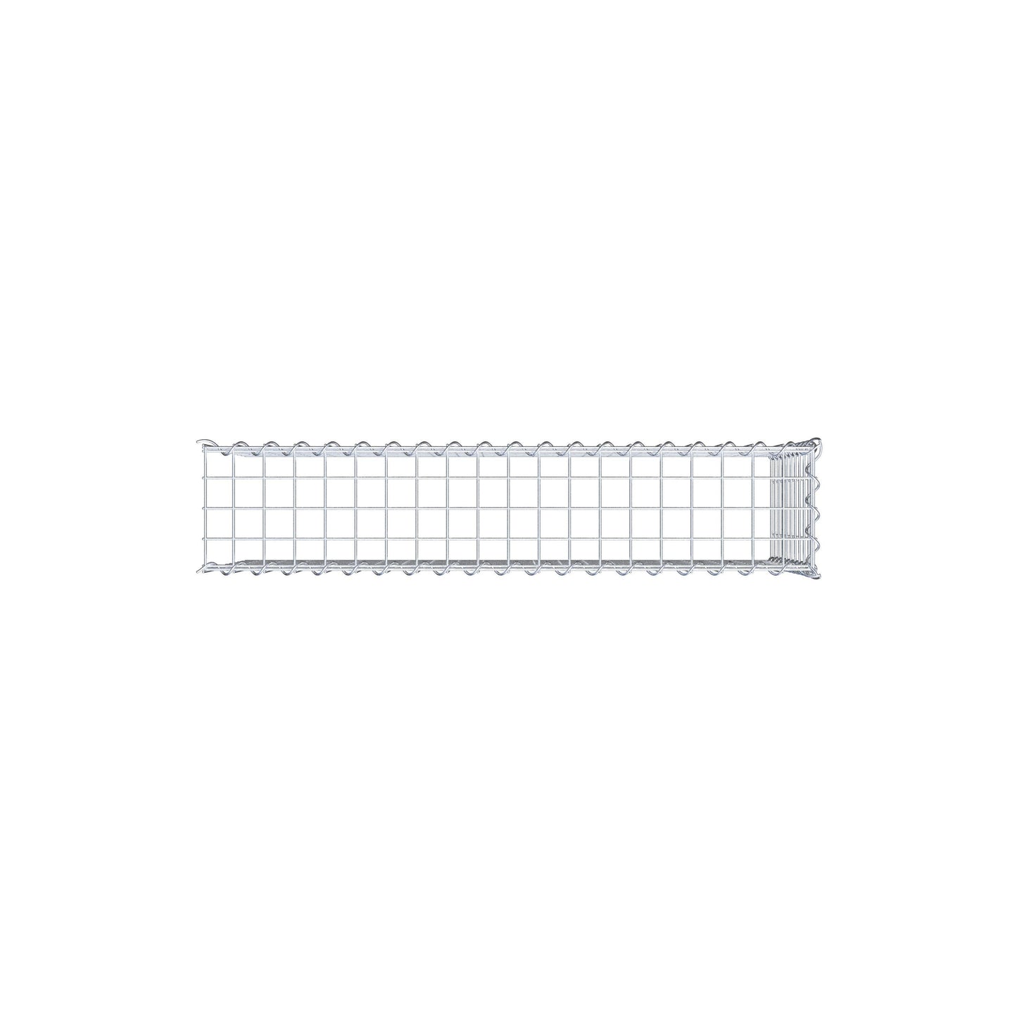 Opvokset gabion type 4 100 cm x 50 cm x 20 cm (L x H x D), maskestørrelse 5 cm x 5 cm, spiral