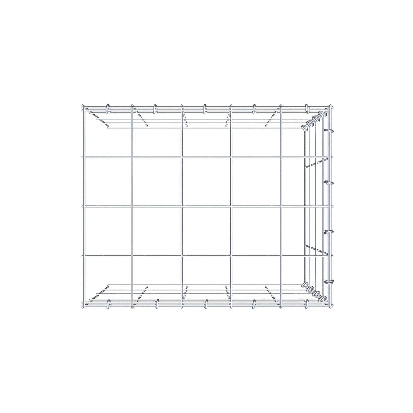 Add-on schanskorf type 4 50 cm x 40 cm x 40 cm (L x H x D), maaswijdte 10 cm x 10 cm, C-ring