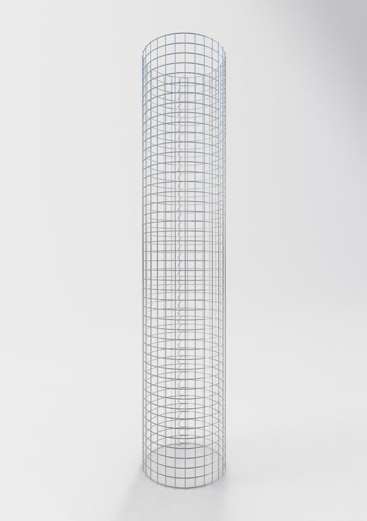 Gabionpelare rund 47 cm diameter, 230 cm höjd, maskstorlek 5 cm x 5 cm