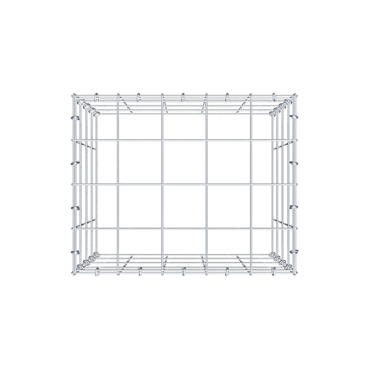Monteret gabion type 3 50 cm x 40 cm x 40 cm (L x H x D), maskestørrelse 10 cm x 10 cm, C-ring